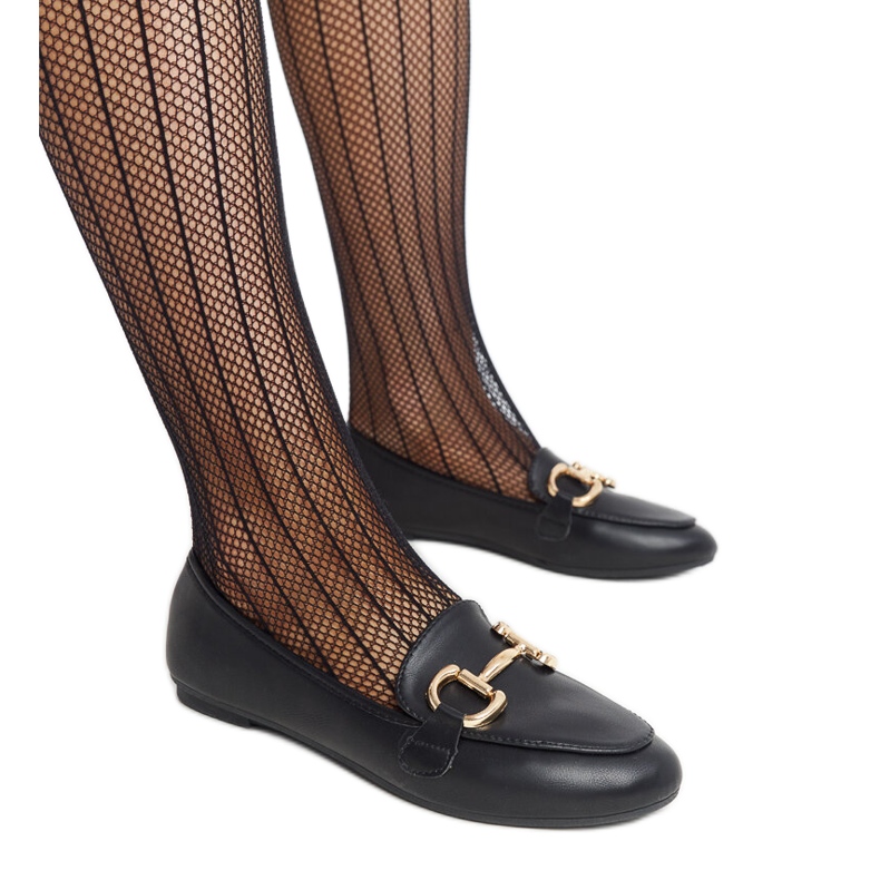 Crne mokasine s kopčom Tanja crno