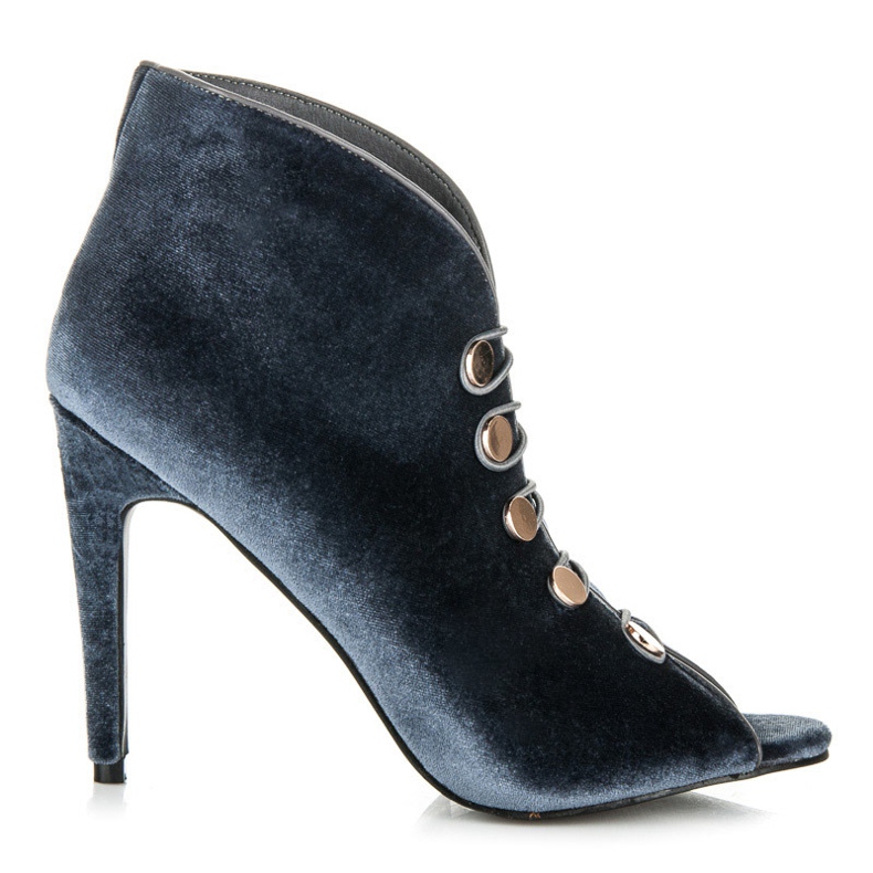 Vices Otvorene čizme od velura siva