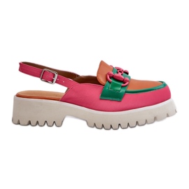 S.Barski Ženske sandale na ravnu petu s ukrasom narančaste D&amp;A MR38-656 narančasta