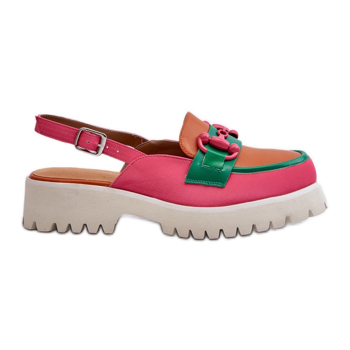 S.Barski Ženske sandale na ravnu petu s ukrasom narančaste D&amp;A MR38-656