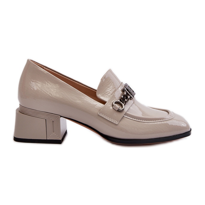 Patent Pumps On A Block Gray S.Barski MR38-960 siva