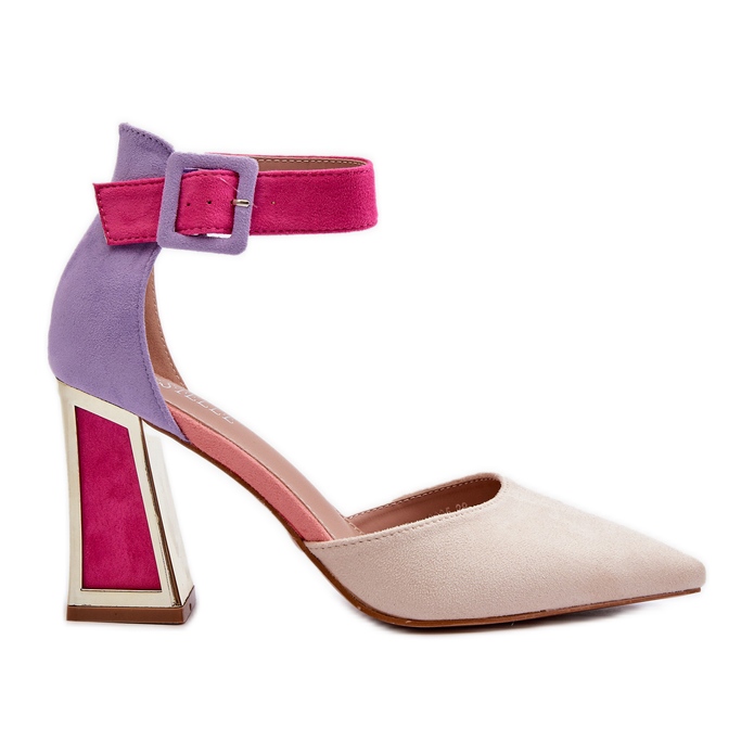 Lodho cipele od antilopa na visoku petu raznobojna