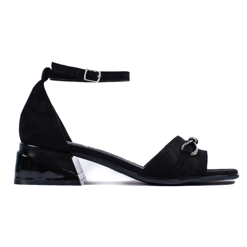 Goodin Crne antilop sandale s niskom petom crno