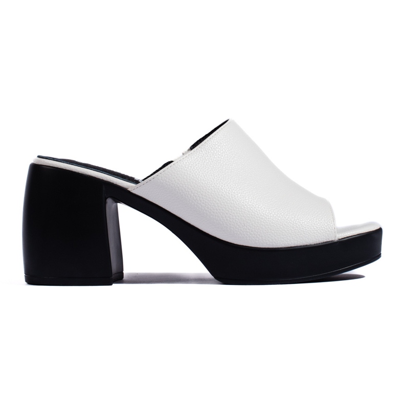 Goodin Bijele ženske japanke na visoku petu bijela