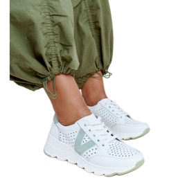 Vinceza bijele kožne ažur tenisice bijela