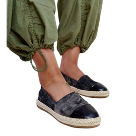 Crne sjajne Surana espadrile crno