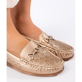 Ženske zlatne mokasine zlatni