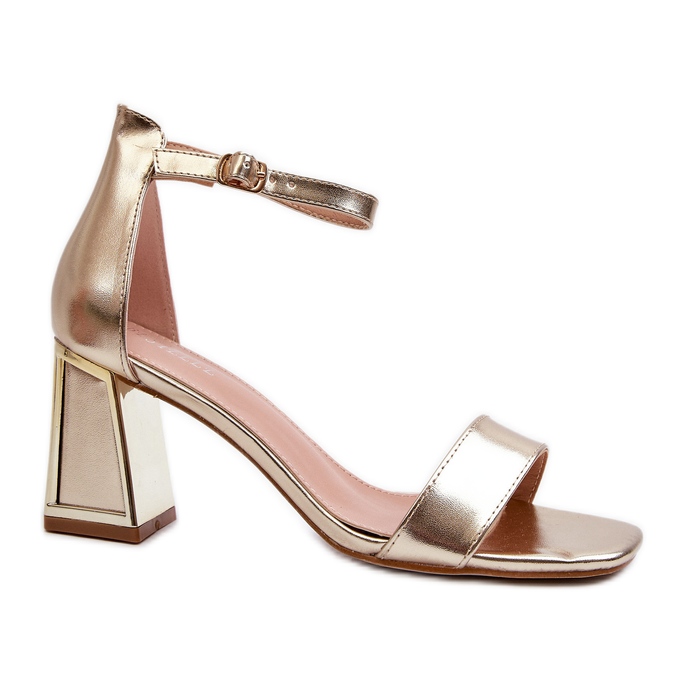 Zlatne Pholia sandale na visoku petu zlatna