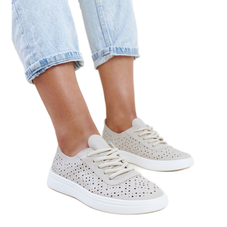 Bež ažur tenisice Manoek