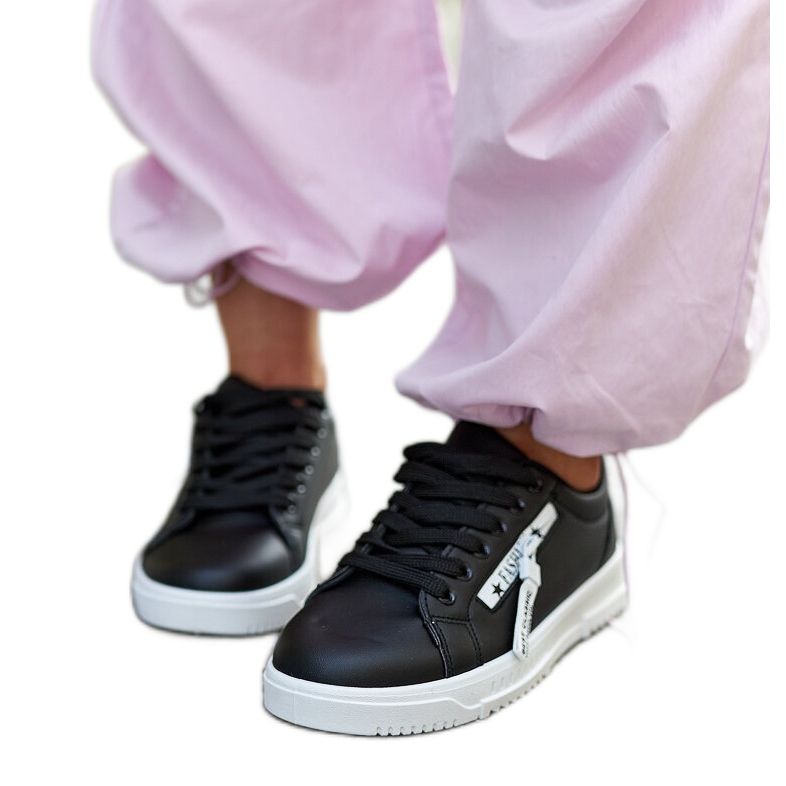 Crne Brecht tenisice od eko kože crno