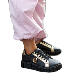 Crno-zlatne tenisice s masivnim Bionda potplatom crna