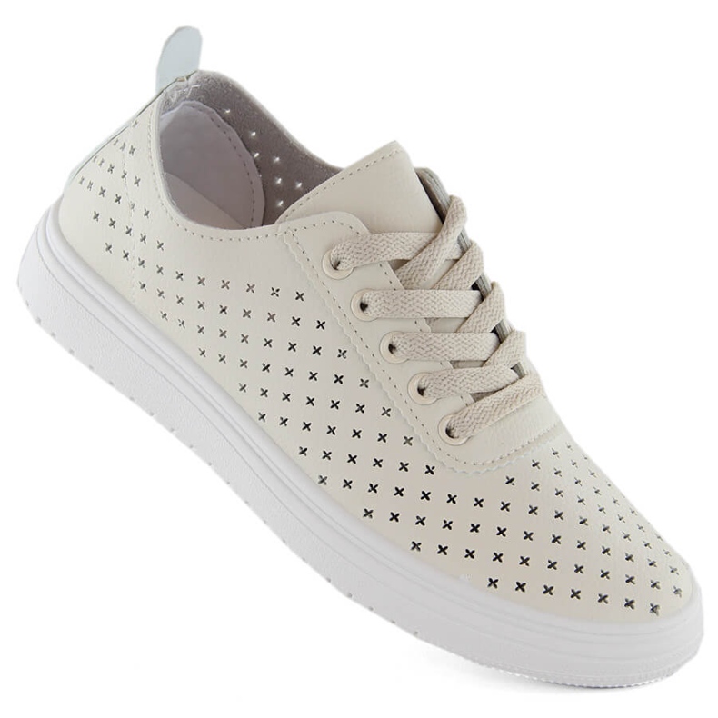 Ženske ažur sportske cipele, bež Sabatina 0819