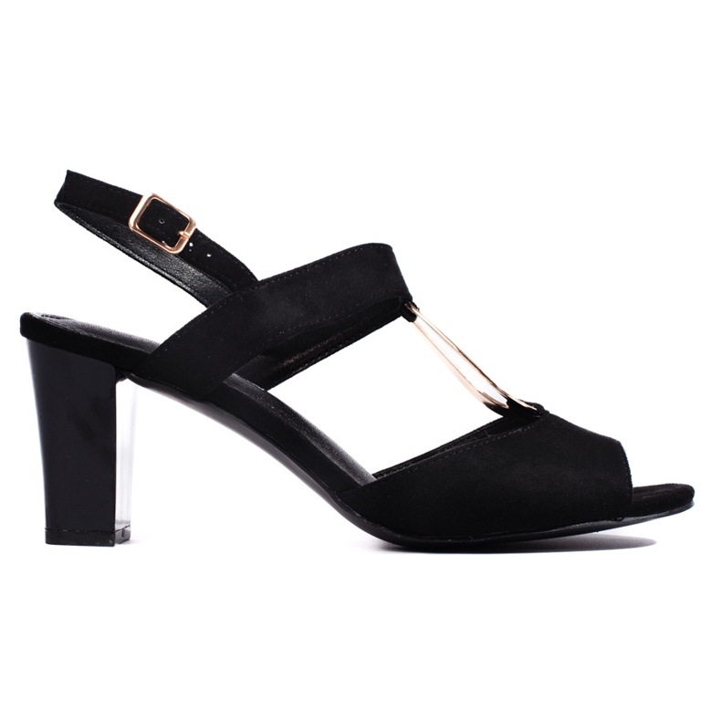 Goodin Crne ženske sandale na stup crno