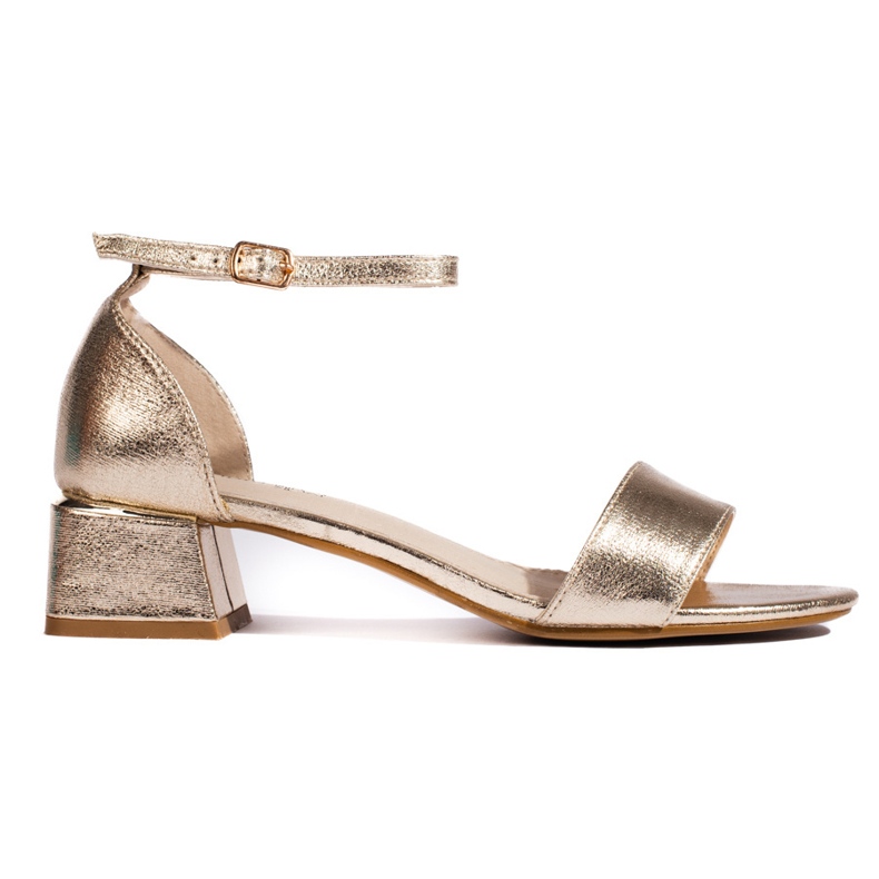 Goodin Ženske zlatne sandale na visoku petu zlatna