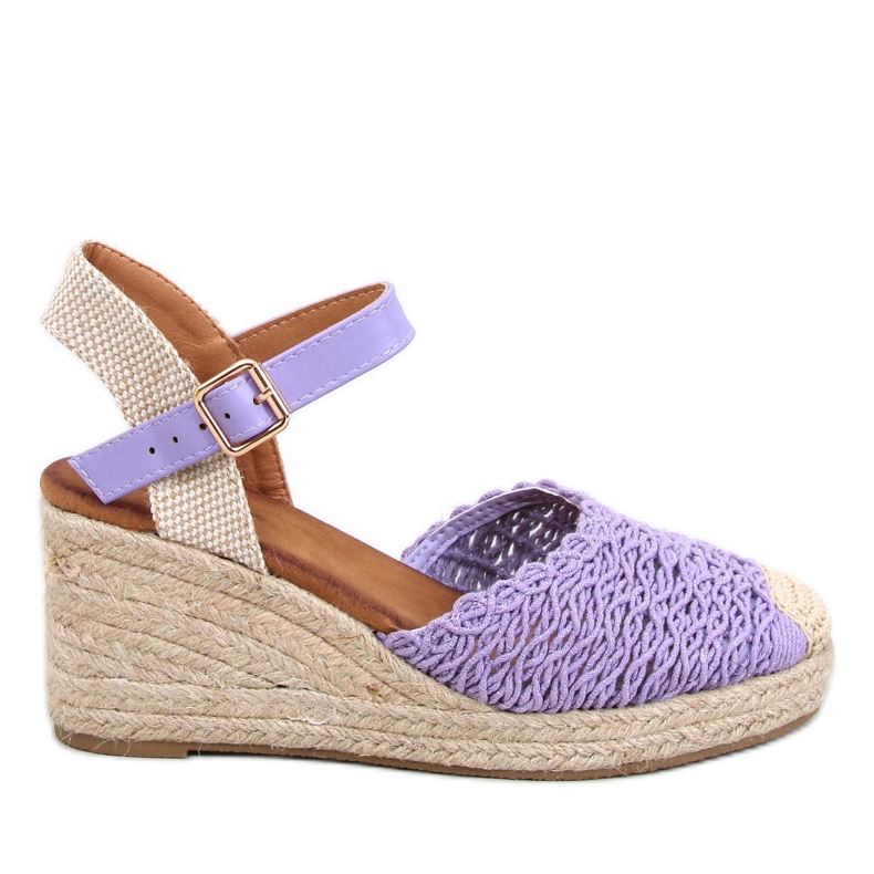 Morelli LT.PURPLE sandale na klin s espadrilama ljubičasta