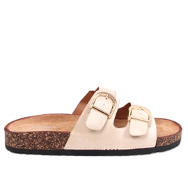 Bež plutene papuče Scholki Byrd