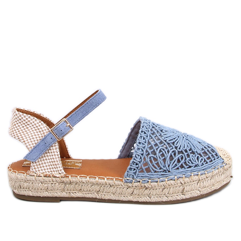 Premat Denim Blue sandale s otvorenim espadrilama plava