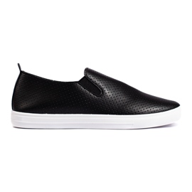 Ažur tenisice na slip-on, crne crna