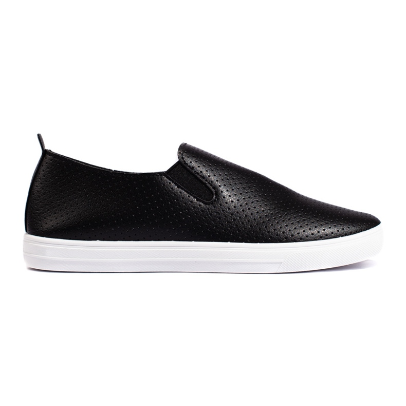 Ažur tenisice na slip-on, crne crno