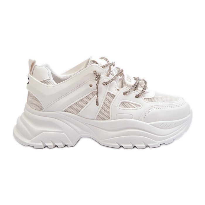 Ženske tenisice na masivnom potplatu s ukrasnim vezicama Bijela Relissa