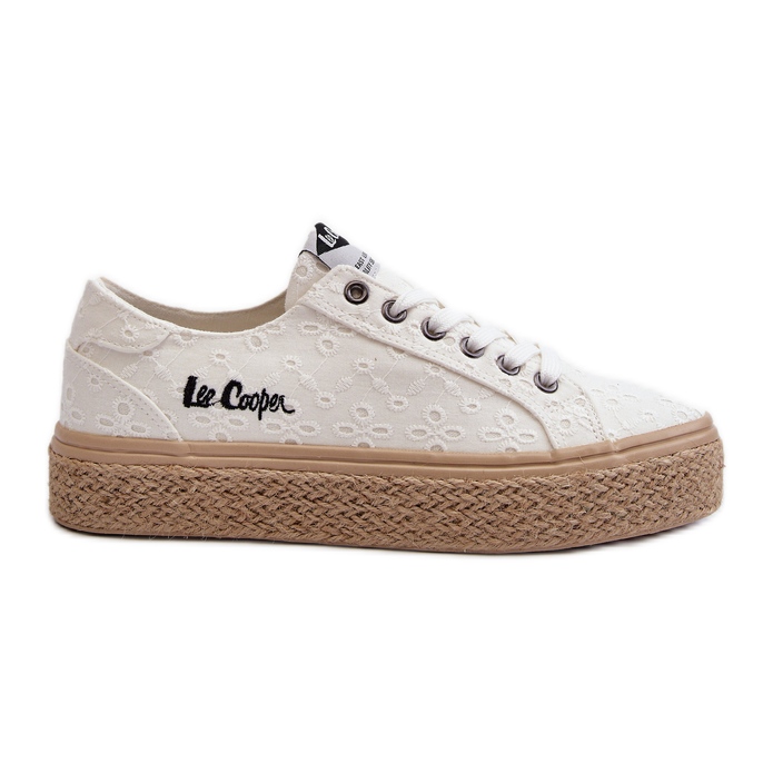 Ženske čipkaste tenisice s pletenicom Lee Cooper LCW-24-44-2425 Bijele bijela