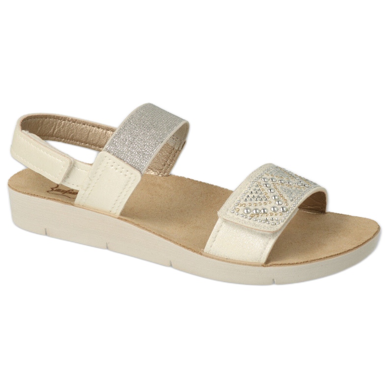 Befado dječje sandale 068Y001 sa bijelim šljokicama bijela