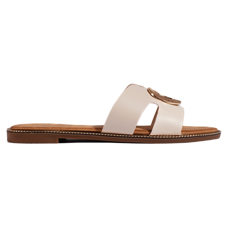 Bež ženske ravne tobogane