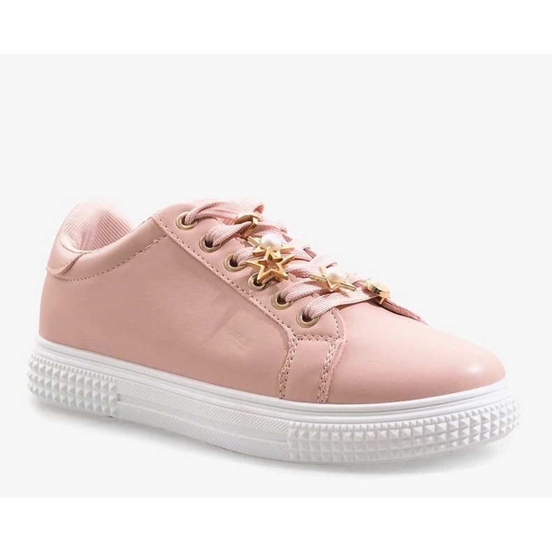 Smeđe sandale s čičkom na ravnom potplatu smeđa