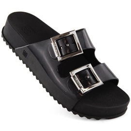 Udobne ženske papuče, mirisne, elastične, gumene, crne, Zaxy HH285157 crna