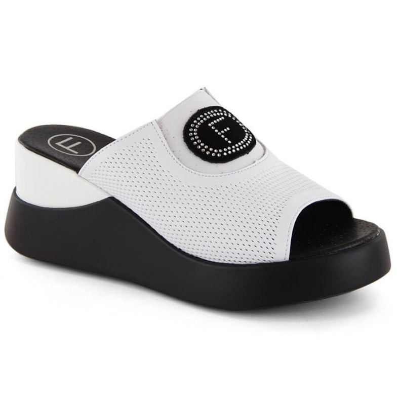 Filippo W PAW532B kožne ažurne mule cipele, bijele bijela