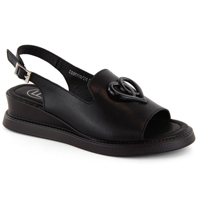 Filippo W PAW534A kožne sandale na wedges, crne crno