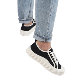 Crne ženske tenisice s platformom crna