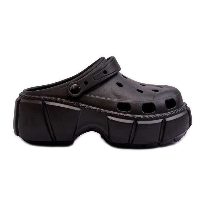 Ženske pjenaste japanke na masivnom potplatu, crne Witima crno