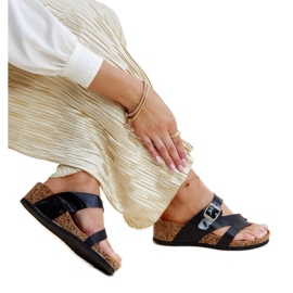 Crne metalik mule cipele Donata crna