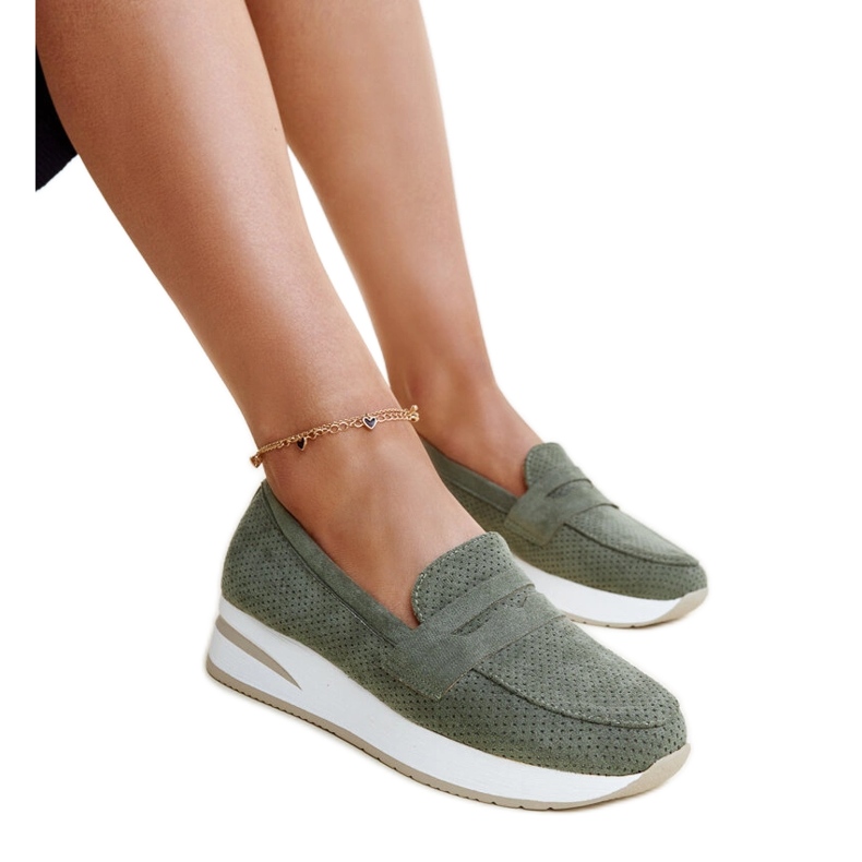 Zelene rupičaste Muna cipele zelena