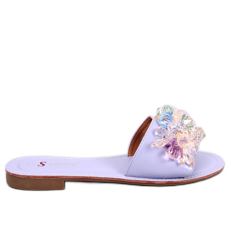 Estrada Ljubičaste papuče s kamenčićima u boji ljubičasta