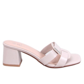 Elegantne Lafar Beige japanke na visoku petu bež