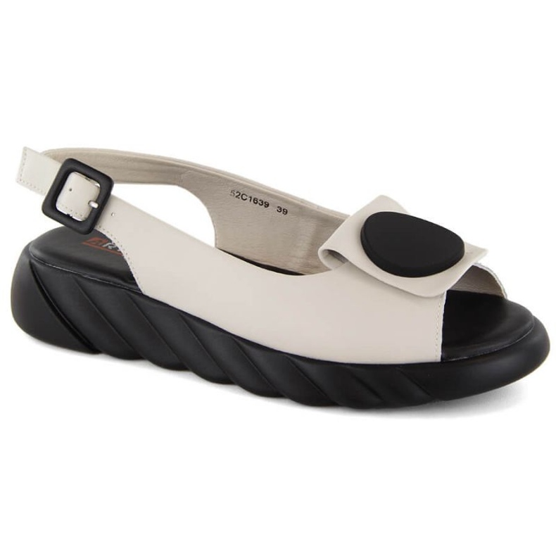 Udobne kožne sandale na platformi Artiker W HBH74B, bež boje