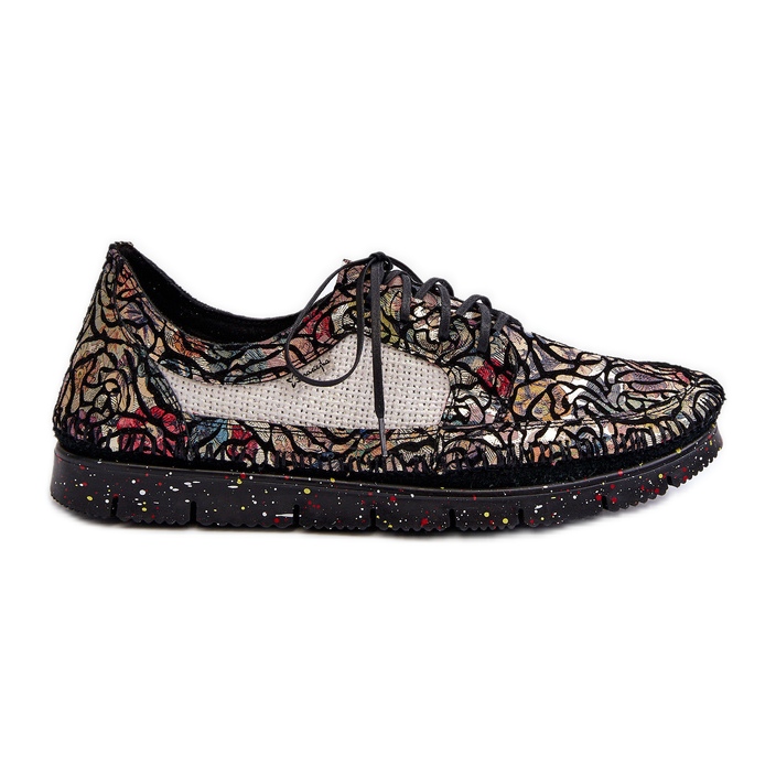 Ženske cipele s uzorkom Maciejka 06347-01 crne crno