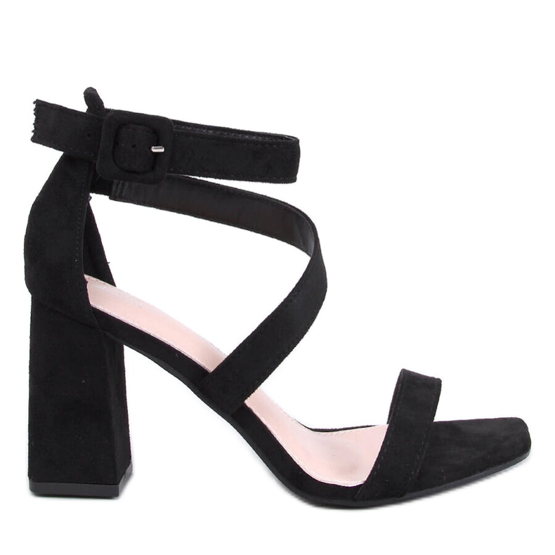 Savoy crne sandale na visoku petu crno