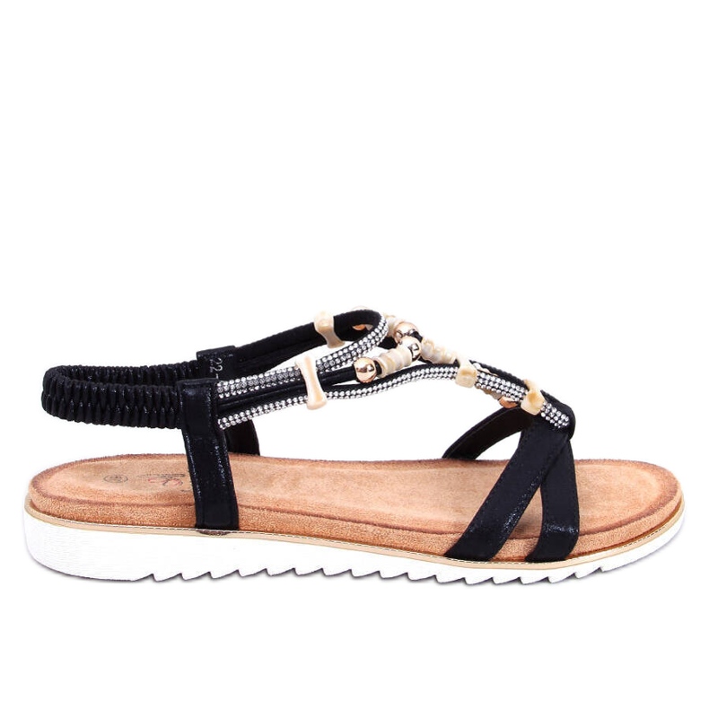 Montier Crne sandale s perlama crno