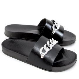 Tilia crne papuče s lancem crna