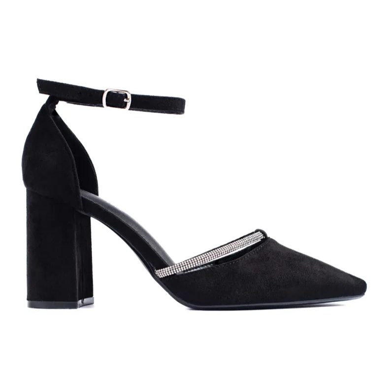 Crne cipele s visokom petom od antilopa crno