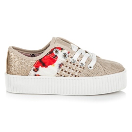 Kylie Tenisice na platformi apstraktnog printa smeđa