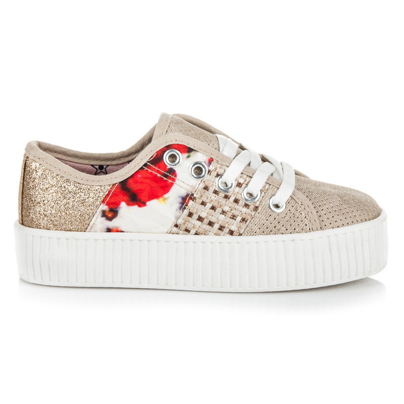 Kylie Tenisice na platformi apstraktnog printa smeđa