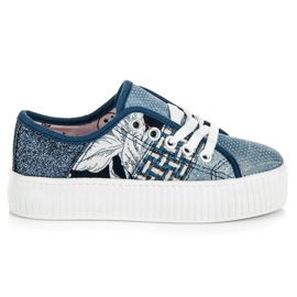 Kylie Tenisice na platformi apstraktnog ispisa plava