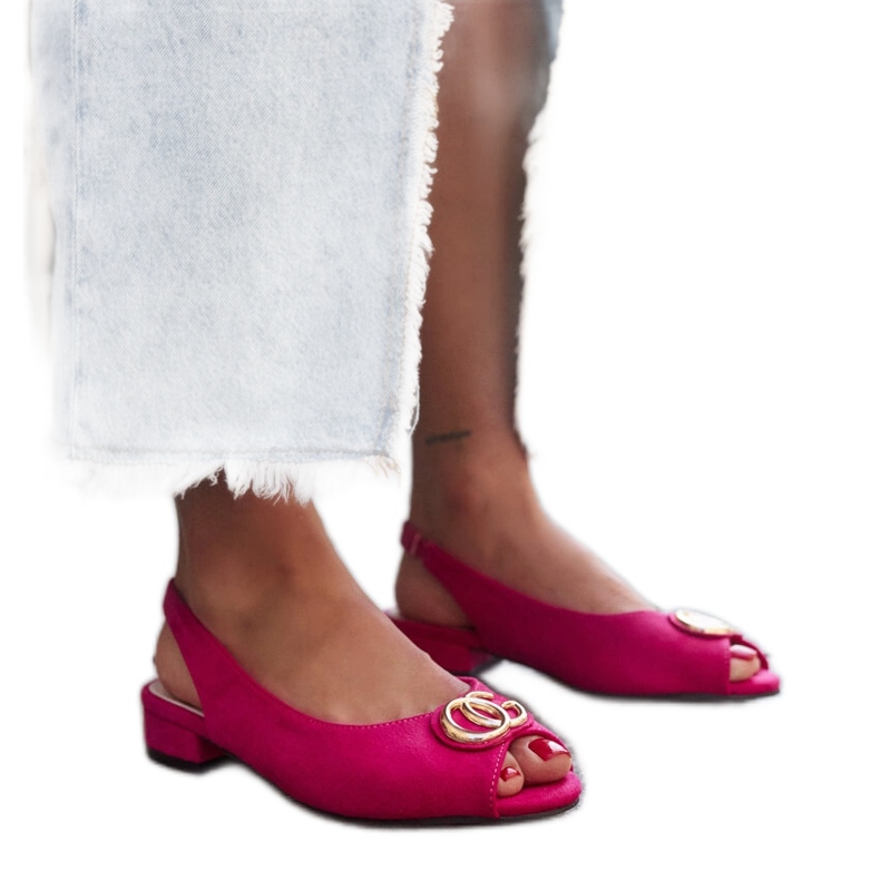 Warda sandale s kožnim ulošcima ružičasta