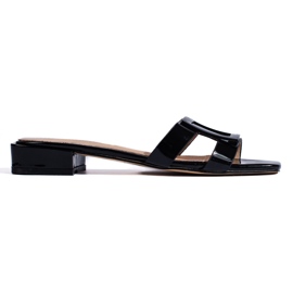 Klasične crne elegantne ženske japanke crna