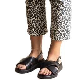 Crne Burnet sandale s platformom crna