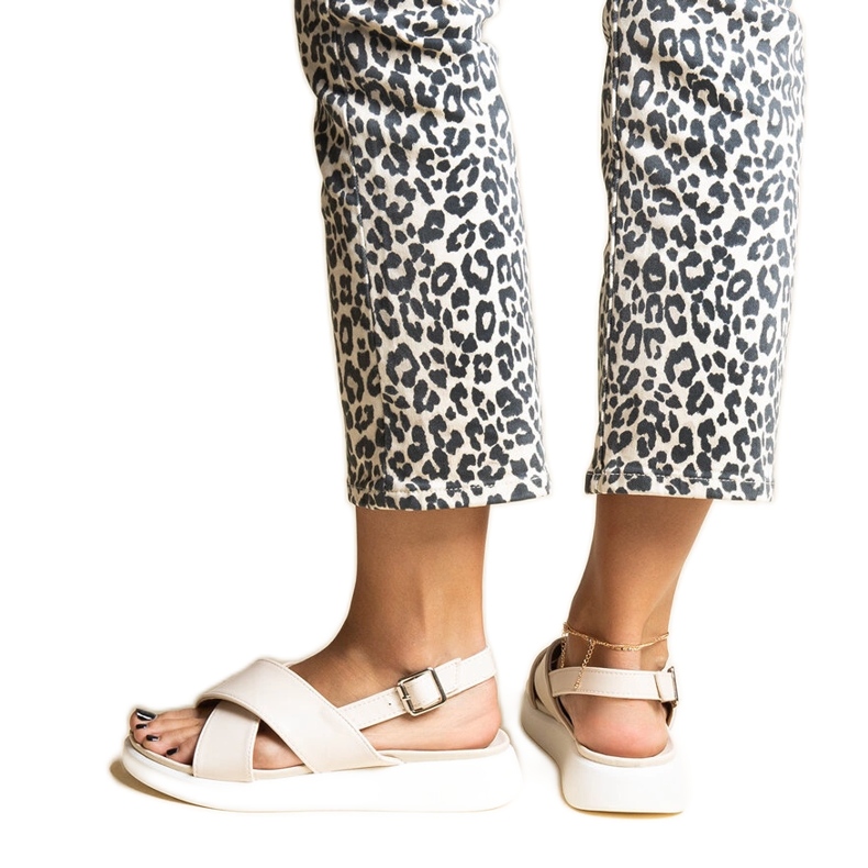 Bež Burnet sandale s platformom